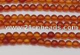 CAR110 15.5 inches 3mm round natural amber beads