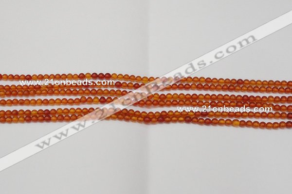 CAR110 15.5 inches 3mm round natural amber beads