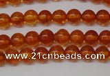 CAR111 15.5 inches 4mm round natural amber beads