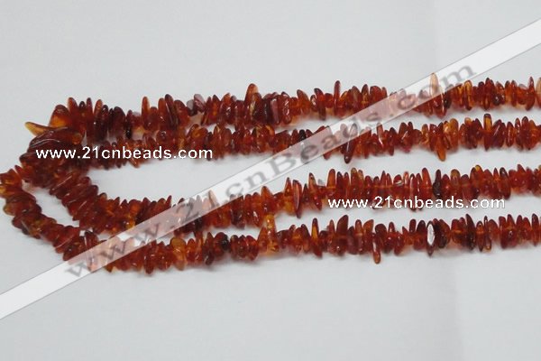 CAR117 16 inches 2*6mm - 3*10mm natural amber chips beads