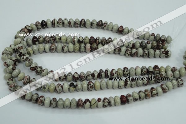 CAR12 15.5 inches 6*10mm rondelle artistic jasper beads wholesale