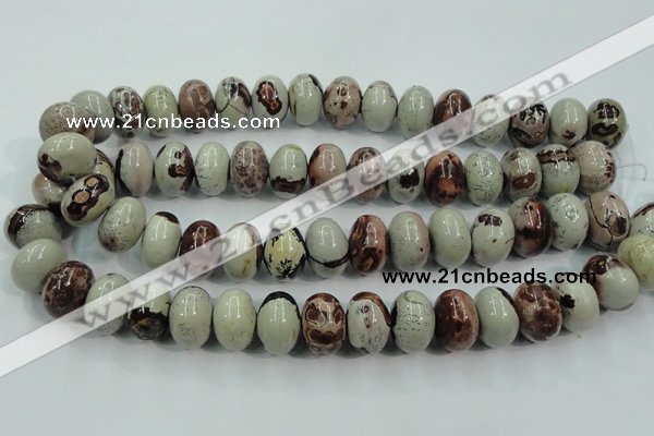 CAR18 15.5 inches 13*18mm rondelle artistic jasper beads wholesale