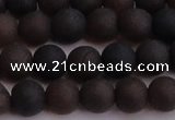 CAR210 15.5 inches 10mm - 11mm round matte natural amber beads