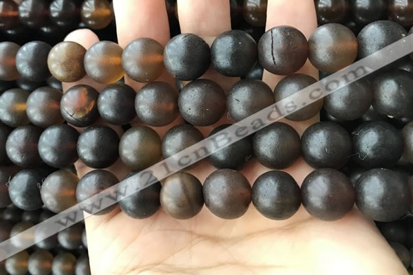 CAR223 15.5 inches 13mm round natural amber beads wholesale