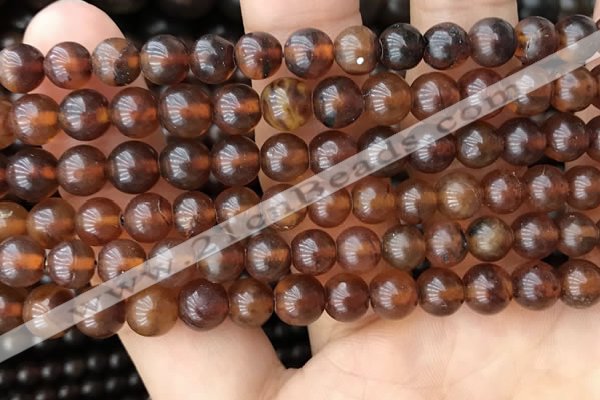 CAR232 15.5 inches 6mm - 7mm round natural amber beads wholesale