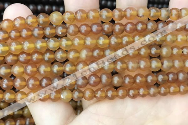 CAR233 15.5 inches 5mm - 5.5mm round natural amber beads wholesale