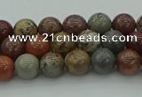 CAR350 15.5 inches 4mm round red artistic jasper beads wholesale