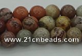 CAR351 15.5 inches 6mm round red artistic jasper beads wholesale