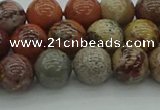 CAR352 15.5 inches 8mm round red artistic jasper beads wholesale