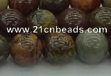 CAR354 15.5 inches 12mm round red artistic jasper beads wholesale