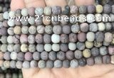 CAR371 15.5 inches 6mm round matte artistic jasper beads wholesale