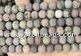 CAR372 15.5 inches 8mm round matte artistic jasper beads wholesale