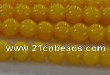 CAR401 15.5 inches 6mm round synthetic amber beads wholesale