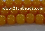 CAR402 15.5 inches 8mm round synthetic amber beads wholesale