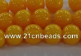 CAR403 15.5 inches 10mm round synthetic amber beads wholesale