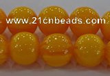 CAR404 15.5 inches 12mm round synthetic amber beads wholesale