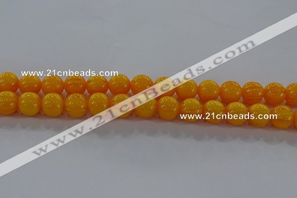 CAR404 15.5 inches 12mm round synthetic amber beads wholesale