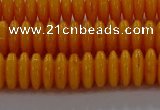 CAR409 15.5 inches 3*8mm rondelle synthetic amber beads wholesale