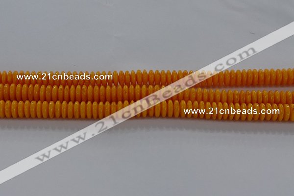 CAR409 15.5 inches 3*8mm rondelle synthetic amber beads wholesale