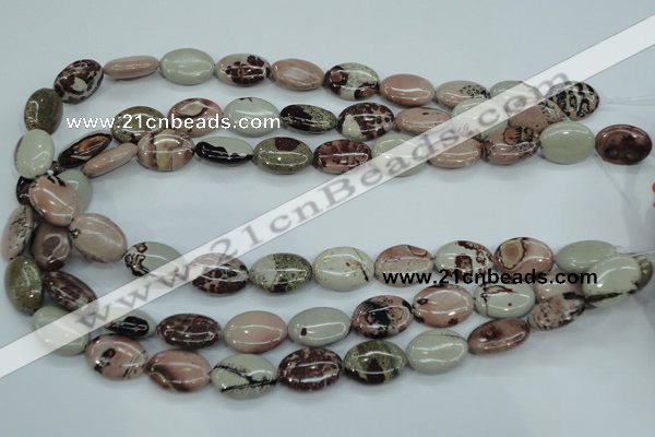 CAR41 15.5 inches 13*18mm oval artistic jasper beads wholesale