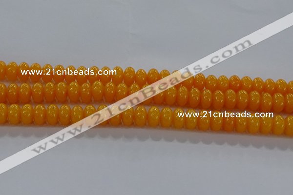 CAR410 15.5 inches 6*9mm rondelle synthetic amber beads wholesale