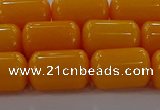 CAR414 15.5 inches 10*15mm tube synthetic amber beads wholesale