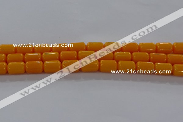 CAR414 15.5 inches 10*15mm tube synthetic amber beads wholesale