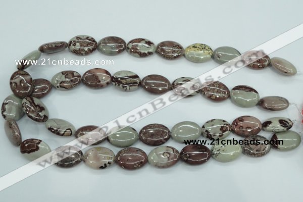 CAR42 15.5 inches 15*20mm oval artistic jasper beads wholesale