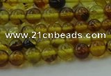 CAR500 15.5 inches 4mm - 5mm round natural amber beads wholesale