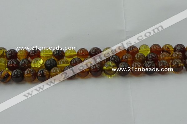 CAR504 15.5 inches 10mm - 11mm round natural amber beads wholesale