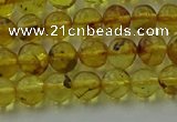 CAR521 15.5 inches 5mm - 6mm round natural amber beads wholesale