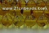 CAR523 15.5 inches 8mm - 9mm round natural amber beads wholesale