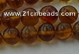 CAR527 15.5 inches 7mm - 8mm round natural amber beads wholesale