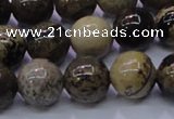 CAR53 15.5 inches 10mm round yellow artistic jasper beads