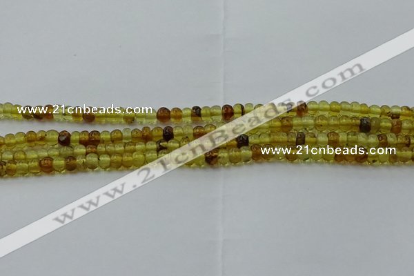 CAR536 15.5 inches 3*5mm rondelle natural amber beads wholesale