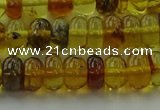 CAR538 15.5 inches 5*8mm rondelle natural amber beads wholesale