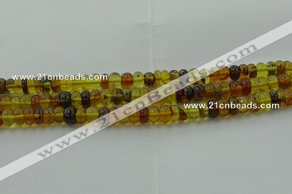 CAR538 15.5 inches 5*8mm rondelle natural amber beads wholesale