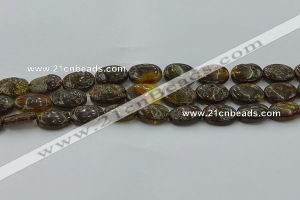 CAR548 15.5 inches 12*15mm - 13*17mm oval natural amber beads