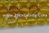 CAR552 15.5 inches 7mm - 8mm round natural amber beads wholesale