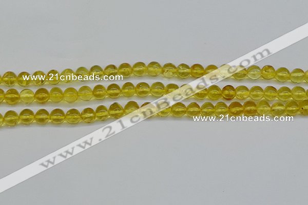 CAR555 15.5 inches 4mm - 5mm round natural amber beads wholesale