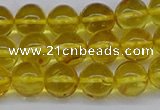 CAR557 15.5 inches 7mm - 8mm round natural amber beads wholesale