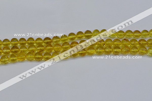 CAR556 15.5 inches 6mm - 7mm round natural amber beads wholesale