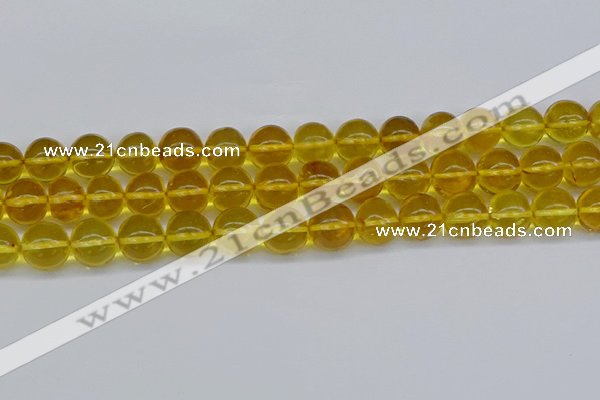 CAR565 15.5 inches 11mm - 12mm round natural amber beads wholesale