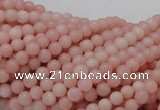 CAS02 15.5 inches 4mm round pink angel skin gemstone beads