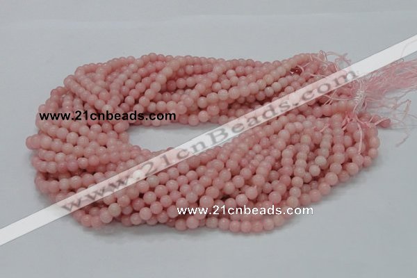 CAS03 15.5 inches 6mm round pink angel skin gemstone beads