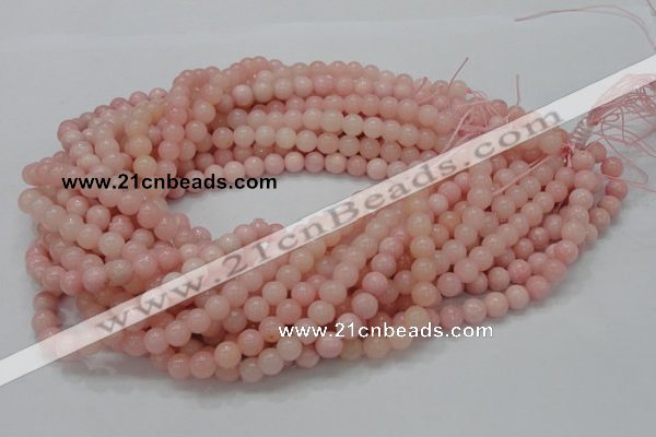 CAS04 15.5 inches 8mm round pink angel skin gemstone beads