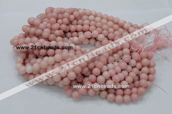 CAS05 15.5 inches 10mm round pink angel skin gemstone beads