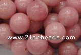 CAS07 15.5 inches 14mm round pink angel skin gemstone beads