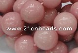 CAS08 15.5 inches 18mm round pink angel skin gemstone beads