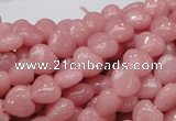 CAS14 15.5 inches 8*8mm heart pink angel skin gemstone beads